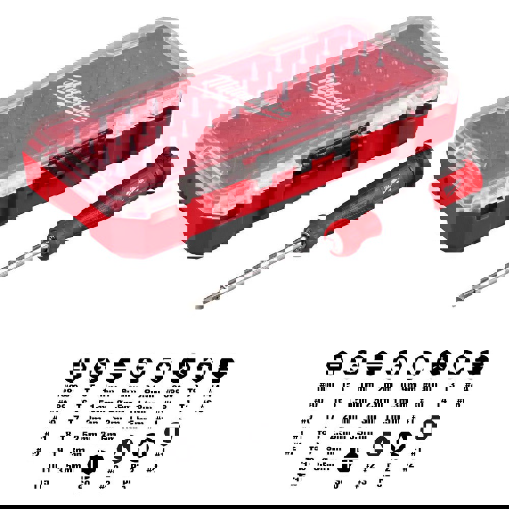 Bit Screwdrivers; Type: Combination ; Tip Type: Slotted; Phillips; Square; Torx; Hex; Spanner ; Drive Size (TXT): 1/4 in; 3/8 in; 1/2 in ; Shaft Length: 3.8800 ; Handle Type: Non-Slip Grip ; Overall Length (Decimal Inch): 7.65